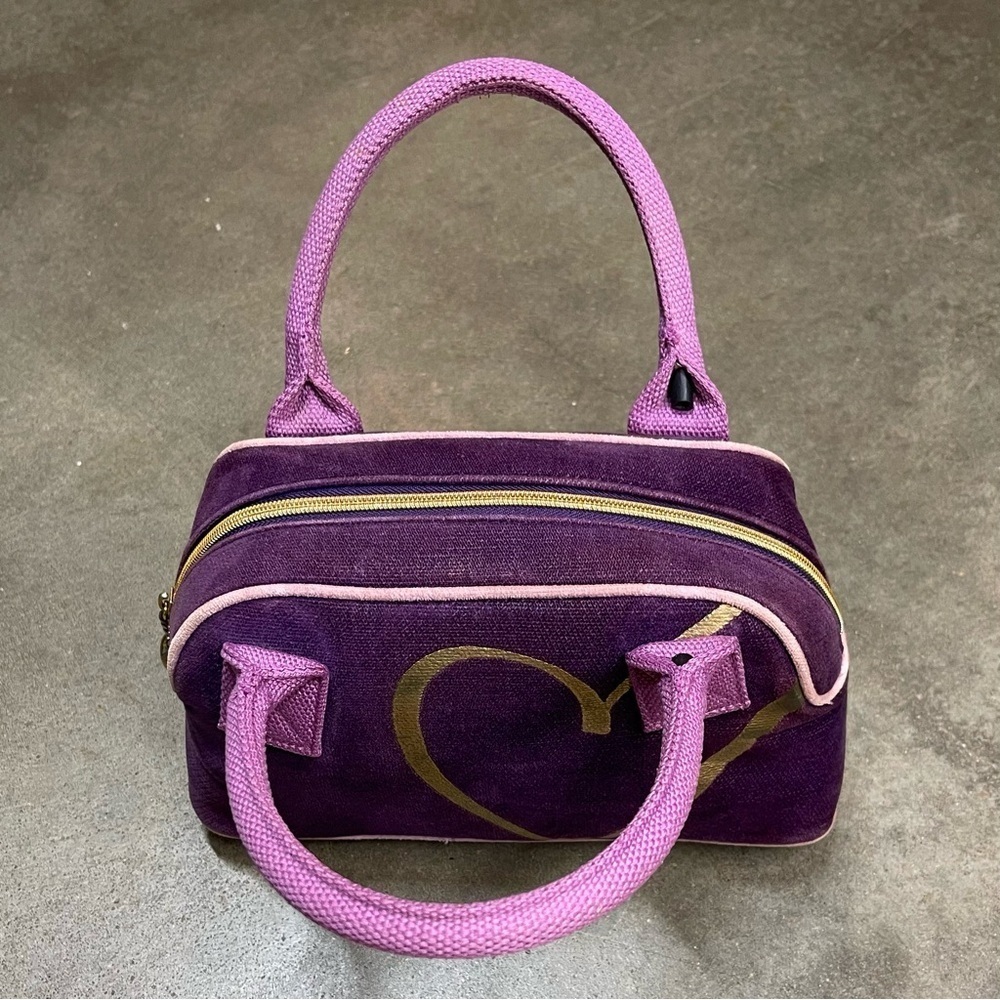 Vintage 90s Victoria's Secret Y2K Velour Purse Handbag - Picture 2 of 11